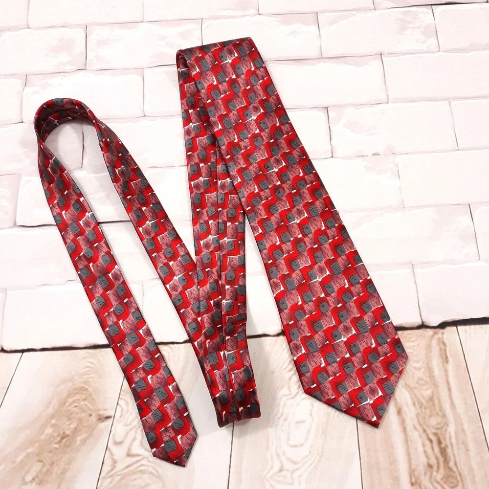 J.Garcia Carousel Necktie Mens Silk Abstract Collection 59 3-1/2 Wide